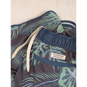 FAIR HARBOR‎ Mens Anchor Swim Trunks Shorts Size XL Palm Leaf  Lined NWT